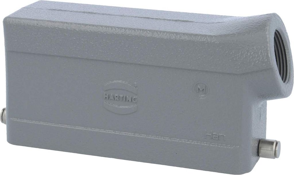 HARTING Han 24B HMC Tüllengehäuse niedrig, 1xM25 seitlicher Kabelabgang, für 1 Bügel (am Unterteil) Verschraubung M25