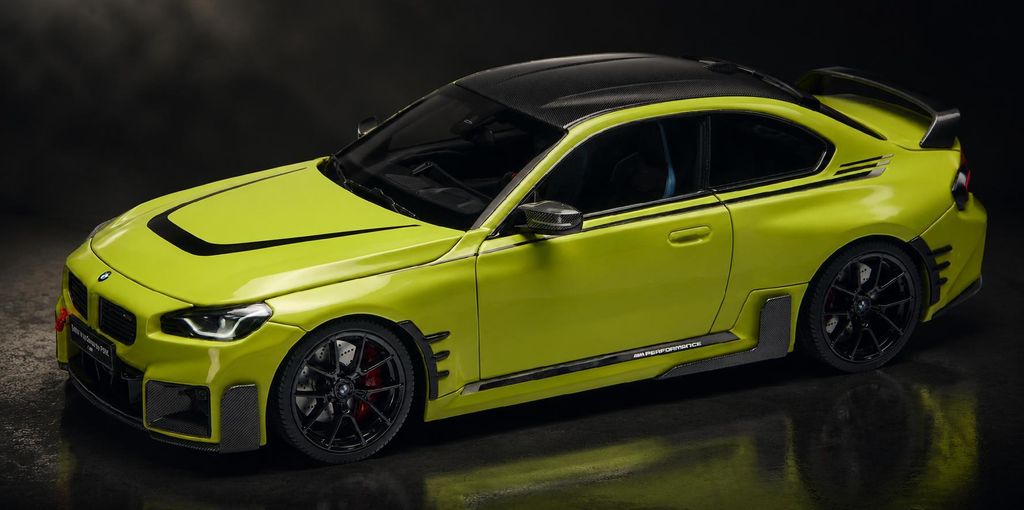 BMW Miniatur M2 G87 1:18 Sao Paulo Gelb Diecast Modellauto Produktbild 