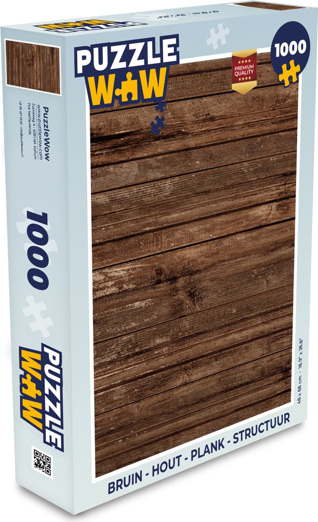 MuchoWow Puzzle 1000 Teile Braun - Holz - Regal - Textur - Spielzeug - Alt und Jung - Spiele - Puzzeln