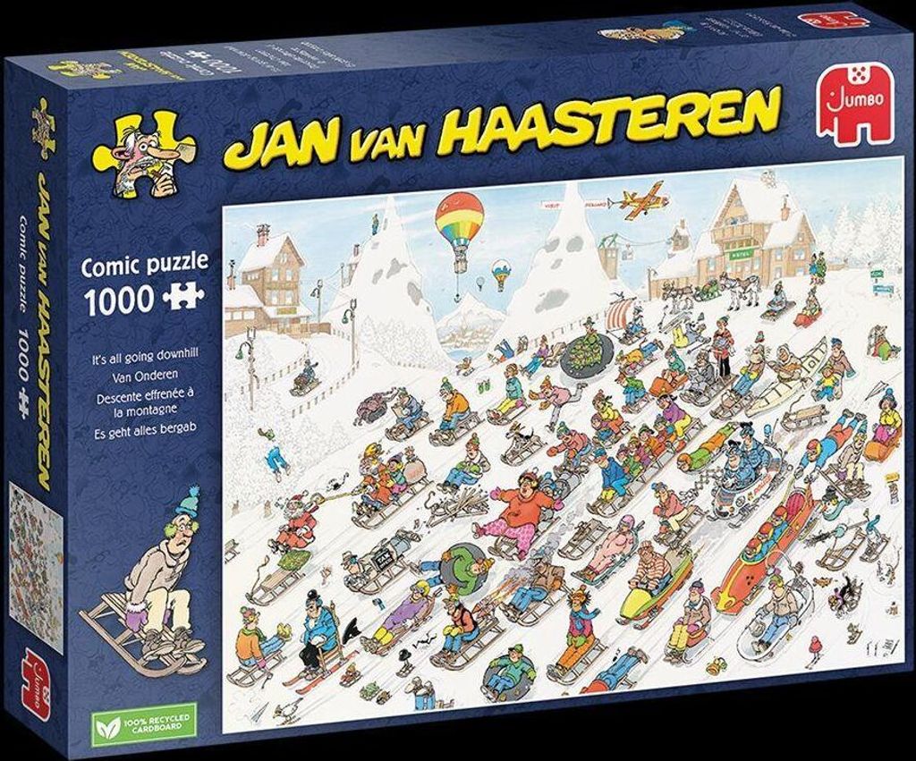 Jan van Haasteren - Es geht nur bergab - 1000 Teile Produktbild 