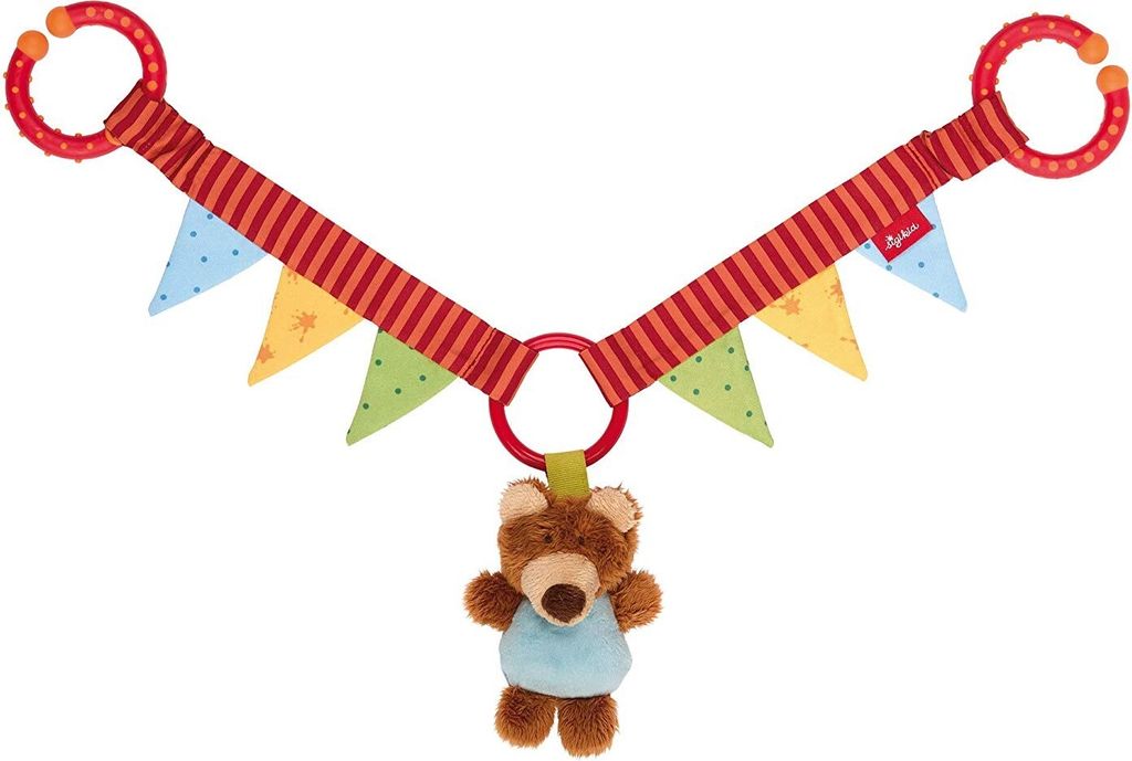 sigikid Wagenkette Bär, Kinderwagenkette, Wagen Kette, Kinderwagen, Babyschale, Spielzeug, Polyester, L 47 cm, 41440