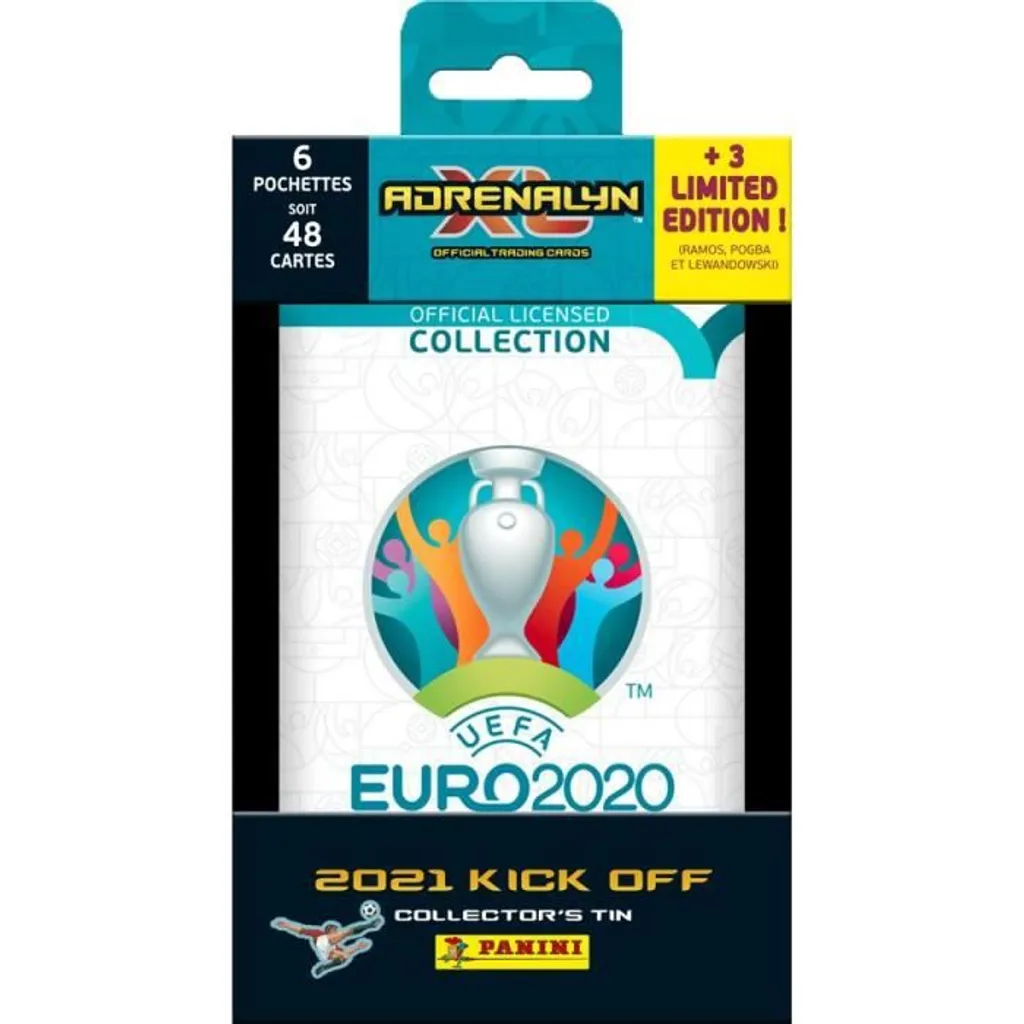 Boîte de Cartes à Collectionner Panini EURO 2020 avec 6 Boosters et Bonus