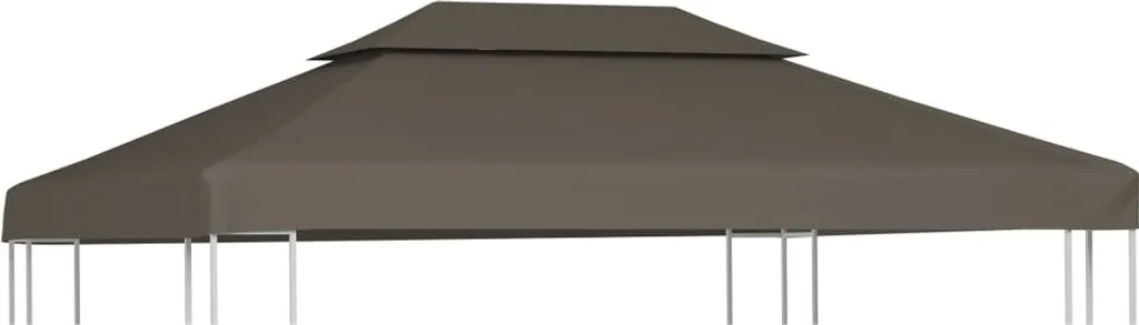 Remplacer toit pavillon 4x3 m usé : Toile Taupe 310g/m² robuste DE17642