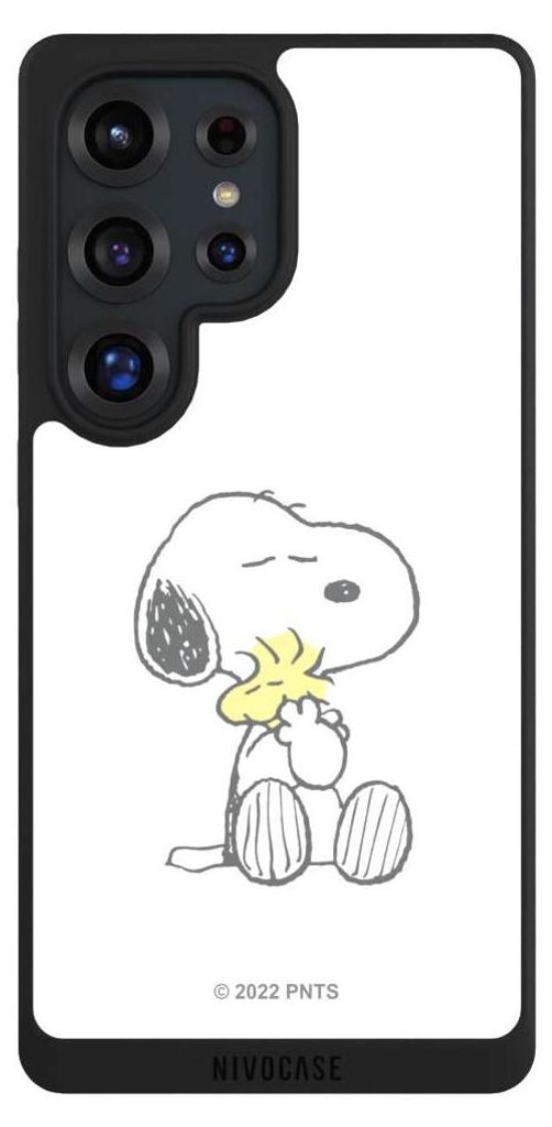 NIVOCASE Handyhülle für Samsung Galaxy S25 Ultra Hülle NIVOpure Case Schwarz Liebe Peanuts Snoopy
