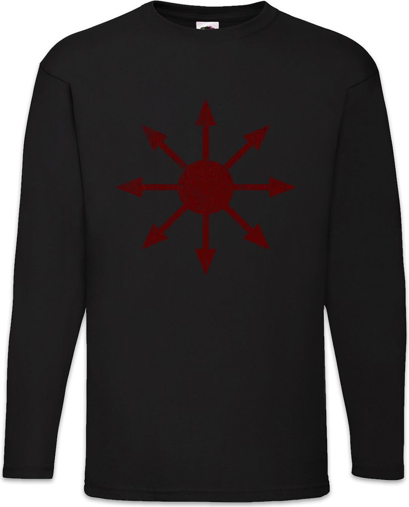 Urban Backwoods Chaos Vintage Symbol I, Langarm T-Shirt, Farbe: Schwarz, Größe: 3XL