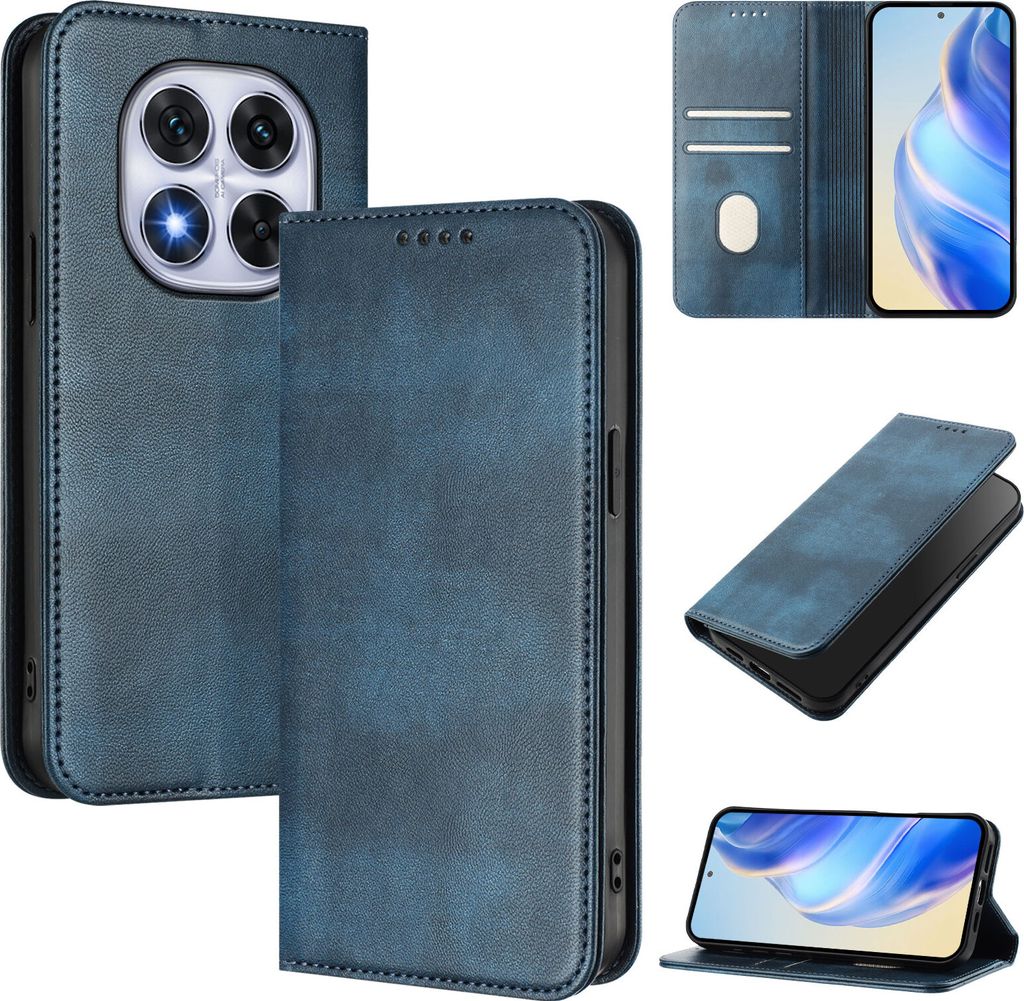 Handyhülle für Xiaomi Redmi Note 14 Pro 5G/Note 14 Pro+ 5G/Poco X7 5G, Vintage Leder RFID Schutz Kartenfach Standfunktion Magnetische Klapphülle...