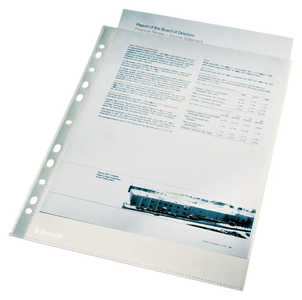 Esselte Prospekthlle Premium, A4, PP, glasklar, 0,10 mm