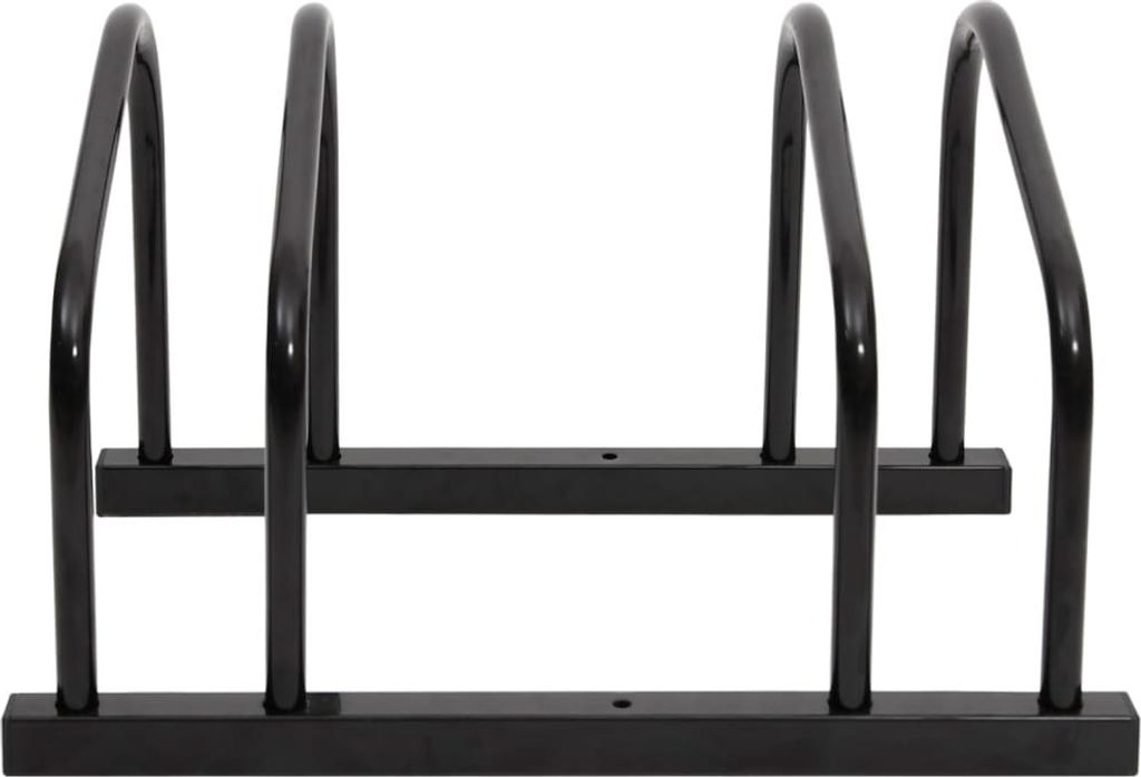 vidaXL Cavalletto per 2 biciclette in acciaio nero Immagine del prodotto 