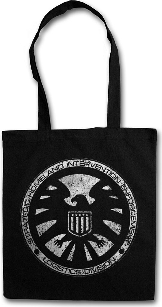 Urban Backwoods S.H.I.E.L.D. Vintage Logo II, Stofftasche, Farbe: Schwarz