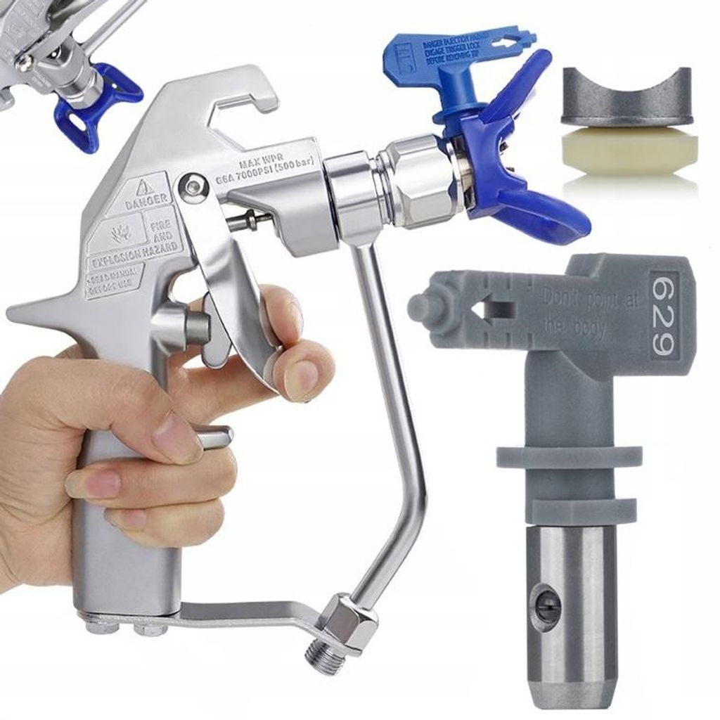 Rosfix Rosfix UltraSpray Farbpistole mit 2-Finger-Abzug PM2PRUS04 mit Schutz + Rosfix Hi-Flow 629 Farbdüse