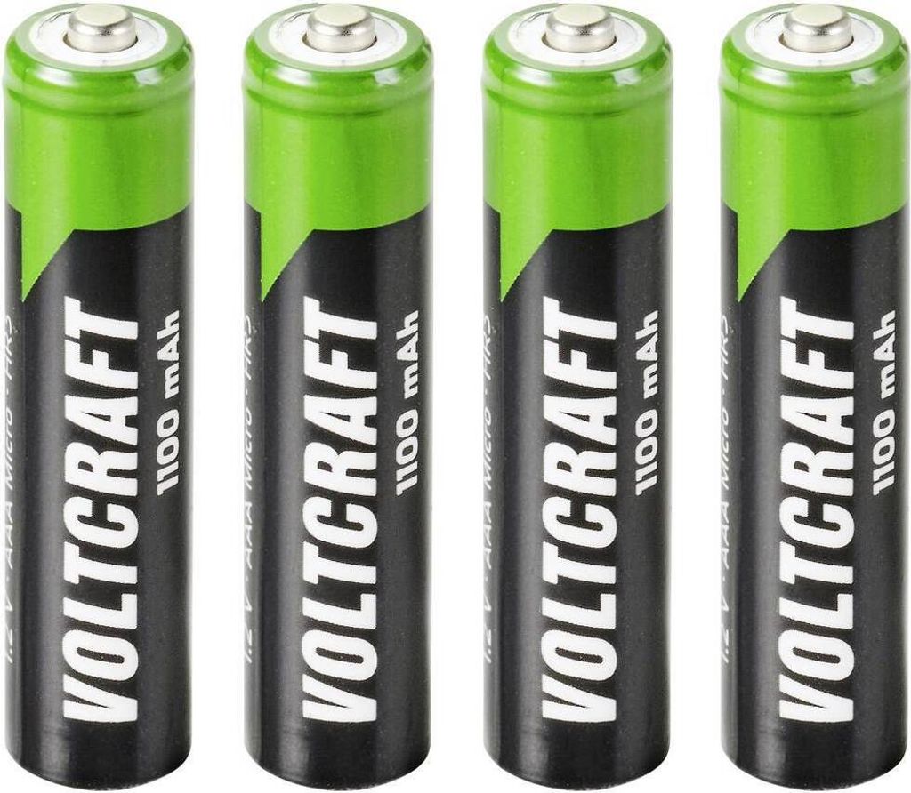 VOLTCRAFT HR03 Micro (AAA)-Akku NiMH 1100 mAh 1.2 V 4 St. Produktbild 