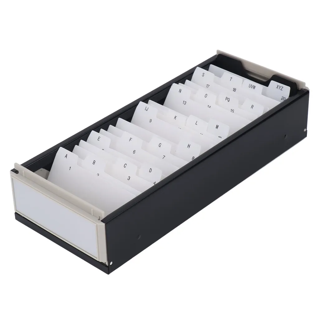 Titolare della carta indice, organizzatore del supporto del file della carta, organizzatore della carta indice, scatola del file della carta, organizzatore della carta di credito, scatola della carta indice - 5
