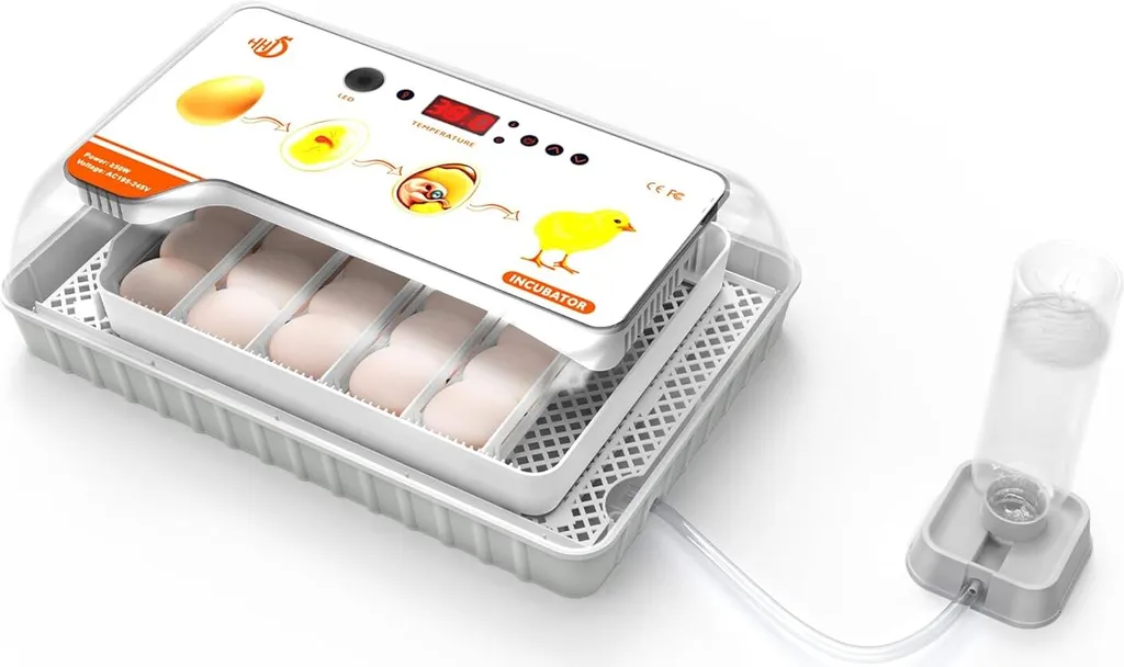 Couveuse Œufs Entièrement Automatique avec Régulateur Thermique et Eau Externe