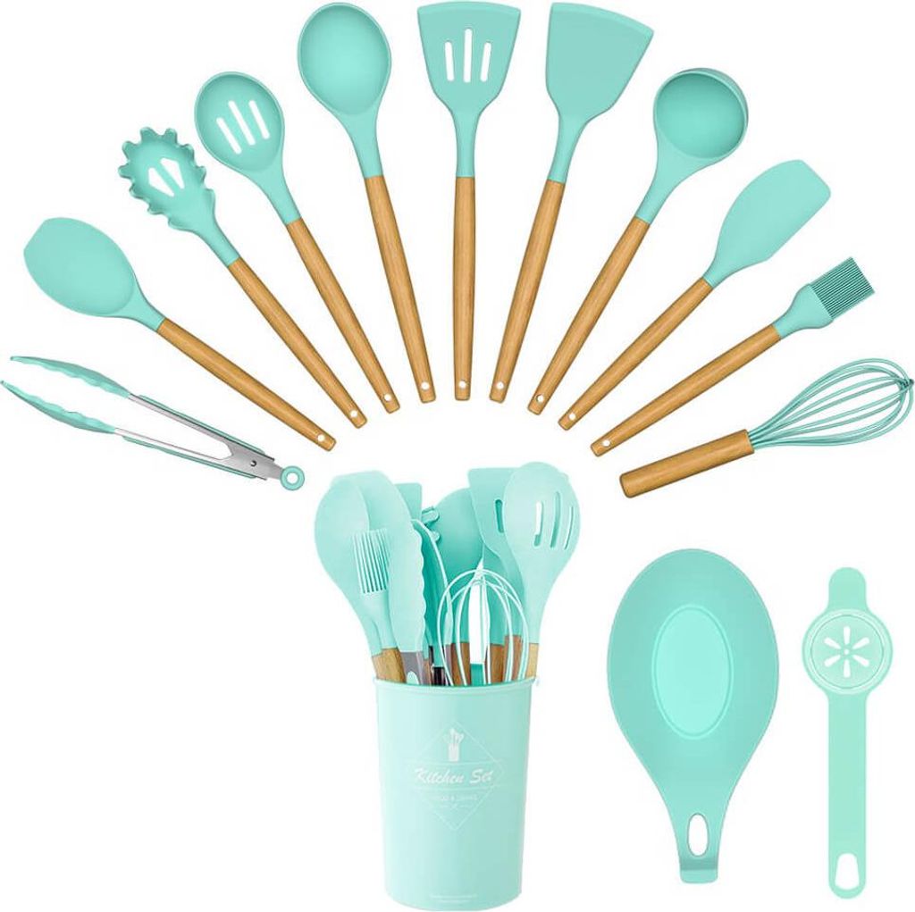 Utensili Cucina Silicone, 22 Pezzi Resistente al Calore Antiaderenti Utensili da estoli Cucina