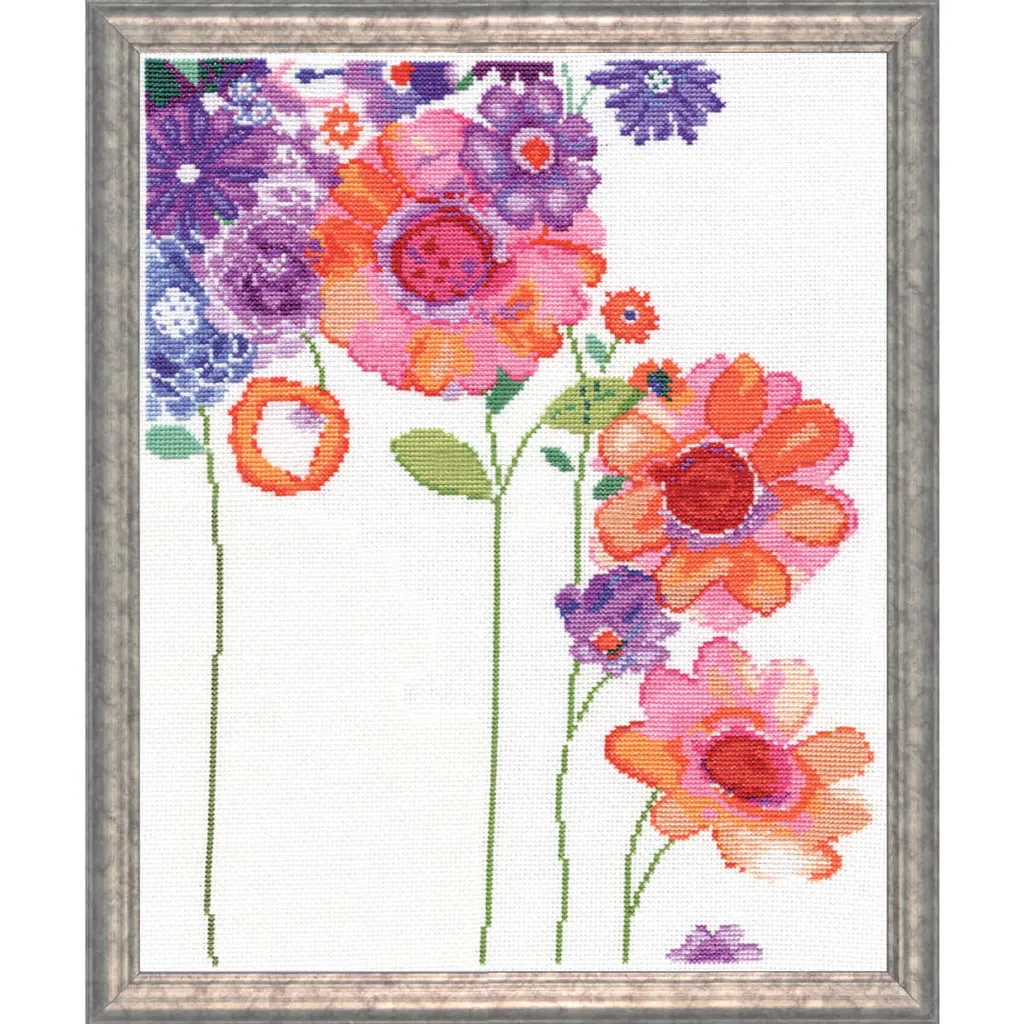 Design Works Kit Ricamo Giardino Acquerellato: Punto Croce Contato