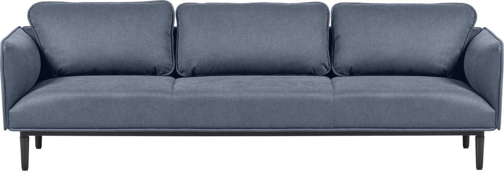 Zorza Sofa für 3 Personen 235cm, Dreisitzer auf schwarzen Beinen, Polstersofa im skandinavischen Stil, moderne Wohnzimmermöbel