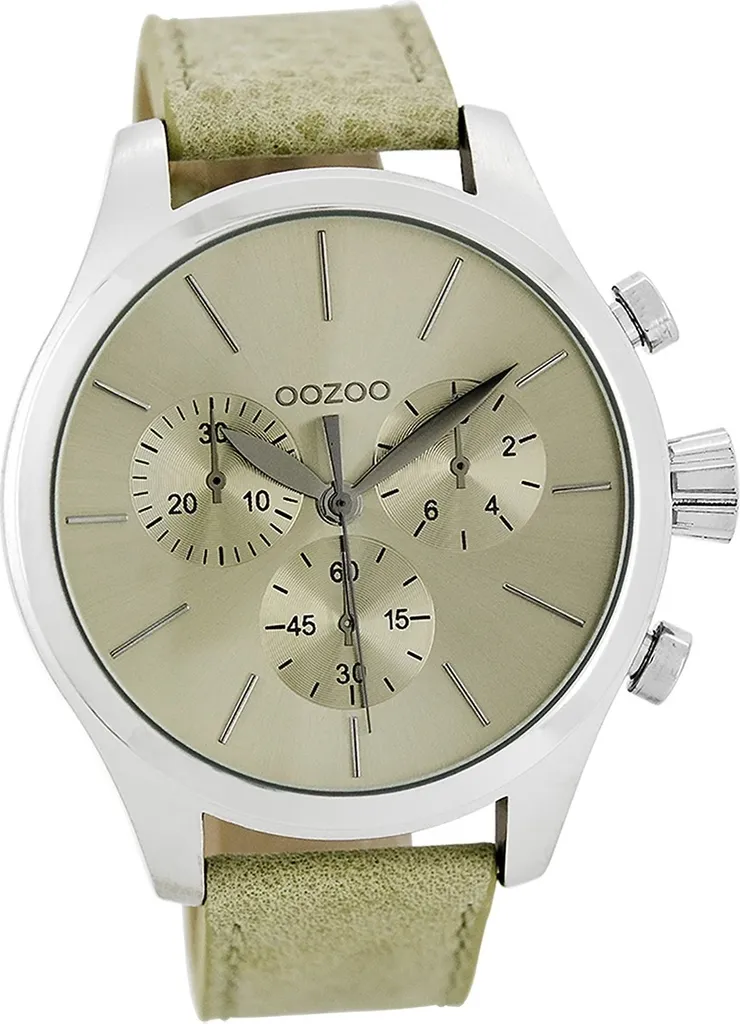 Oozoo orologio da uomo in pelle bracciale analogico opaco al quarzo beige Timepieces D2UOC7060A