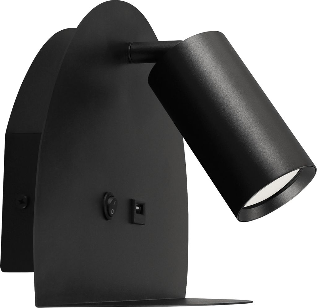 Wandspot Metall GU10 verstellbar Schwarz Modern Spot Lampe Wand