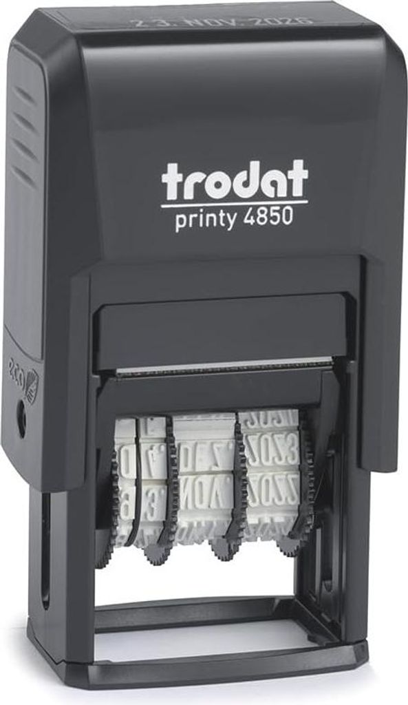Trodat Printy 4850/L9 Datumsstempel schwarz, 12 Jahre, Deutsch