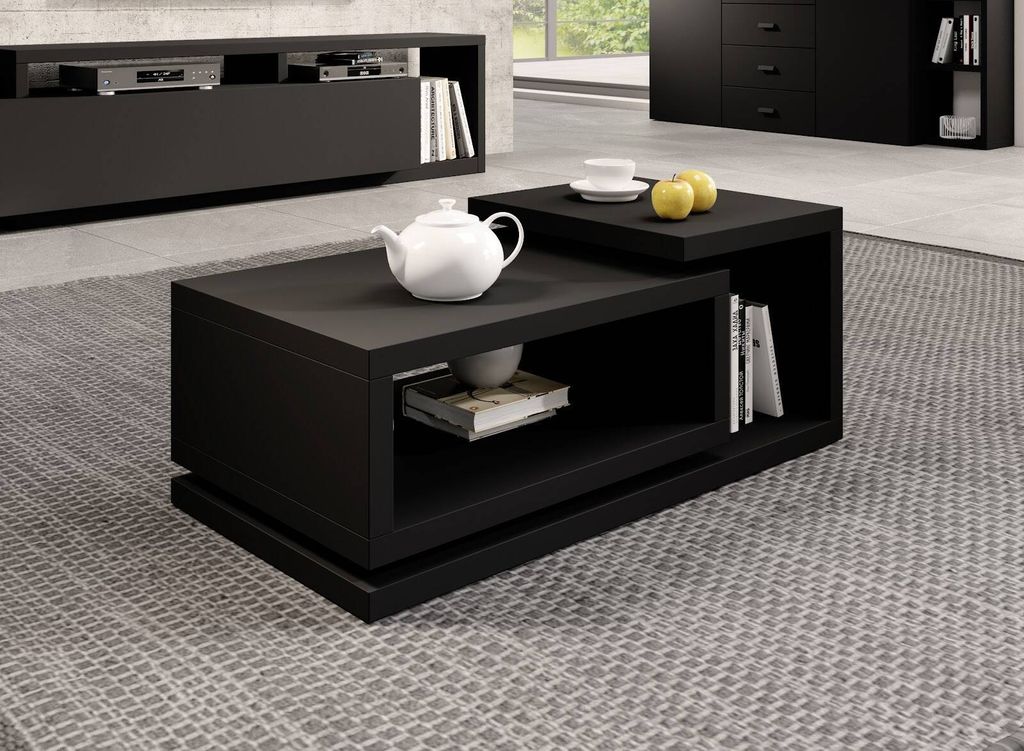 Atypischer KIBOU Couchtisch – Schwarz matt