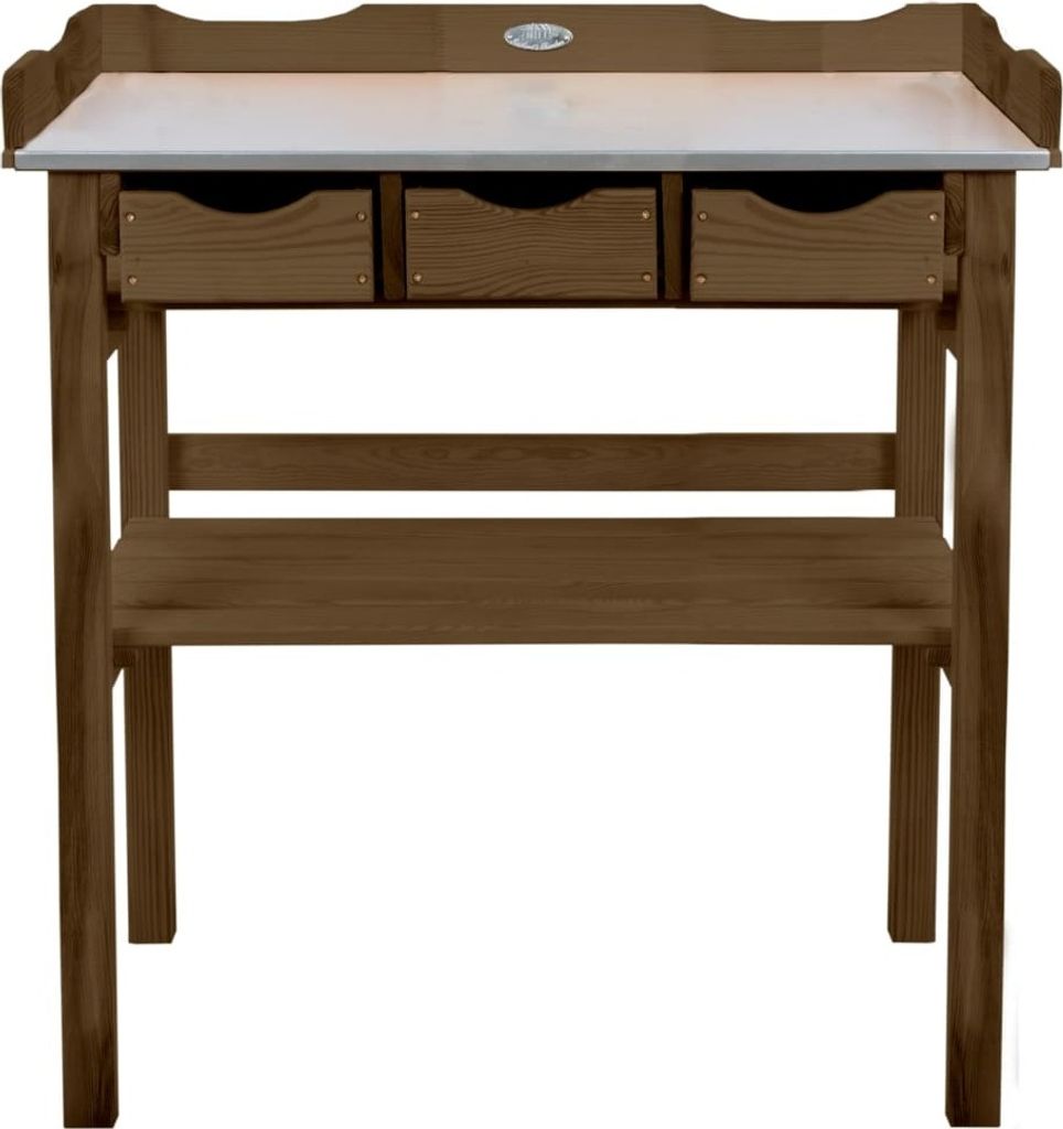 Esschert Design Pflanztisch mit Schubladen Braun Produktbild 