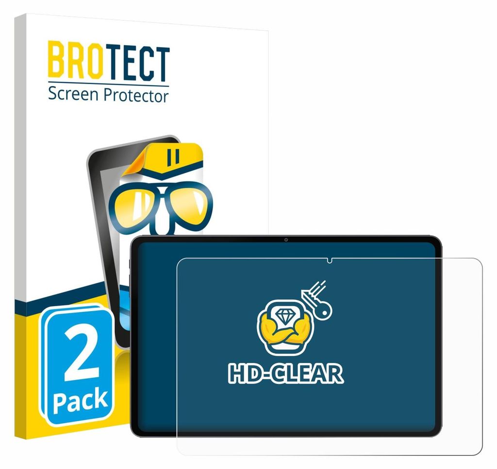 2x Für Alldocube iPlay 70 Pad Pro Schutzfolie BROTECT Displayschutz Display Schutz Folie Klar Transparent