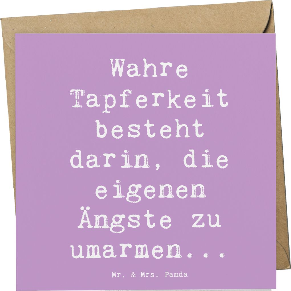 Mr. & Mrs. Panda Glückwunschkarte Spruch Tapferkeit Produktbild 