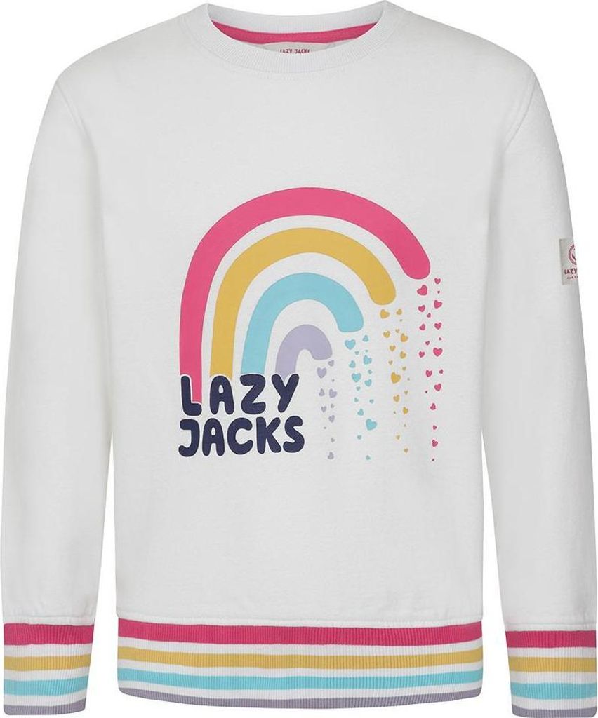 Lazy Jacks - Sweatshirt für Mädchen LJ215 (104) (Weiß)