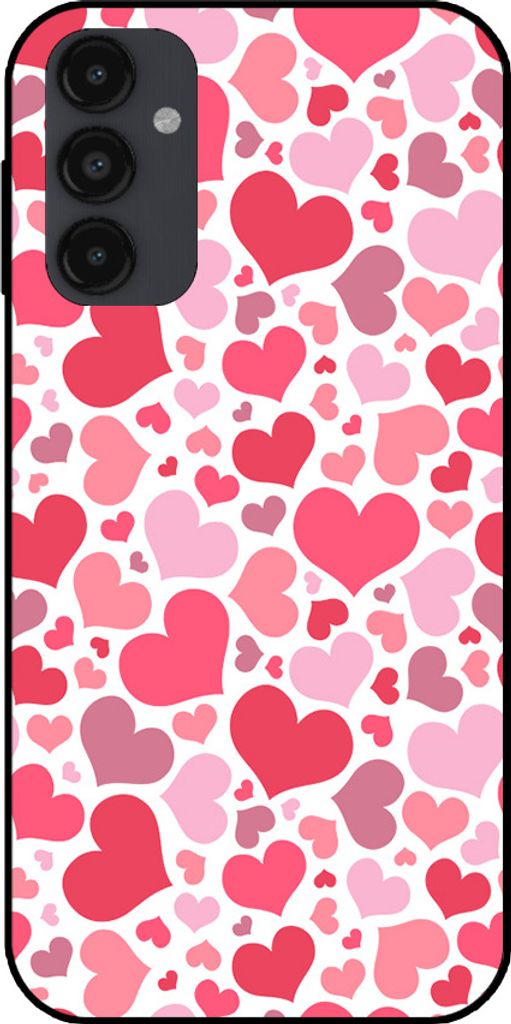 Smartphonica Handyhülle Geeignet für Samsung Galaxy A14 mit Herzen Print - Herzen Design TPU Backcover Case - Kinderhülle mit Herz-Design