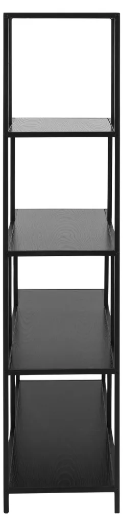 Étagère Sea noire 6 compartiments - Rangement robuste au design compact