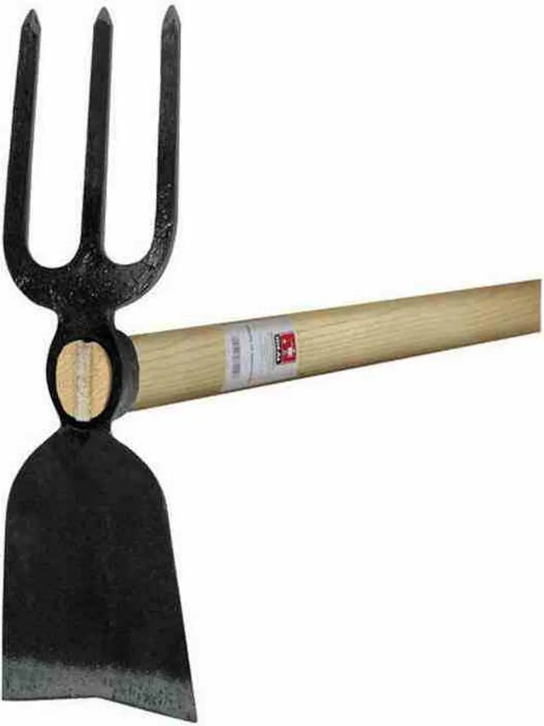 Houe de jardin Ideal 3 dents avec lame large et manche en frêne 135cm