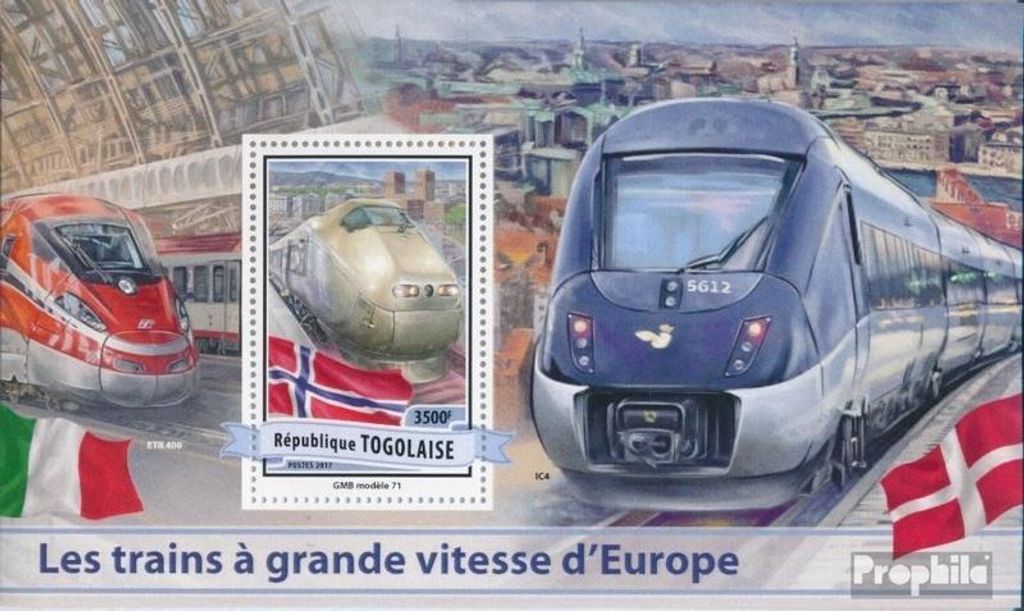 Briefmarken Togo 2017 Mi Block 1413 (kompl. Ausgabe) Produktbild 