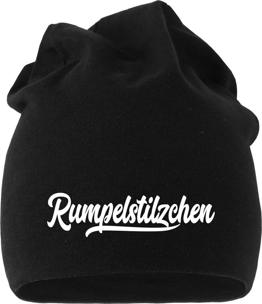 Jersey Beanie Damen Ginderella Wodkahontas Trinkerbell Alkohol Glühwein Mütze Moonworks Rumpelstilzchen schwarz unisize