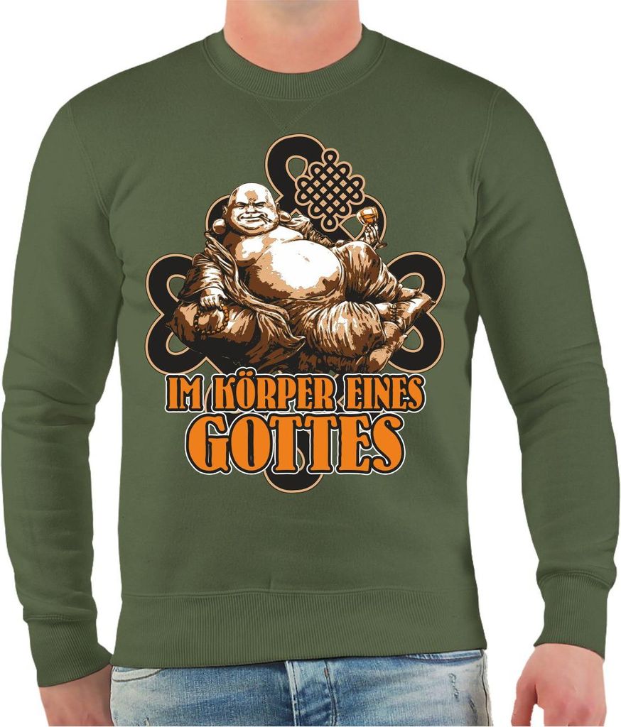 Herren Sweatshirt Im Körper eines Gottes