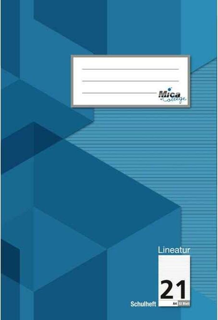 Doppelheft A4 - Lineatur 21 - liniert - 32 Blatt