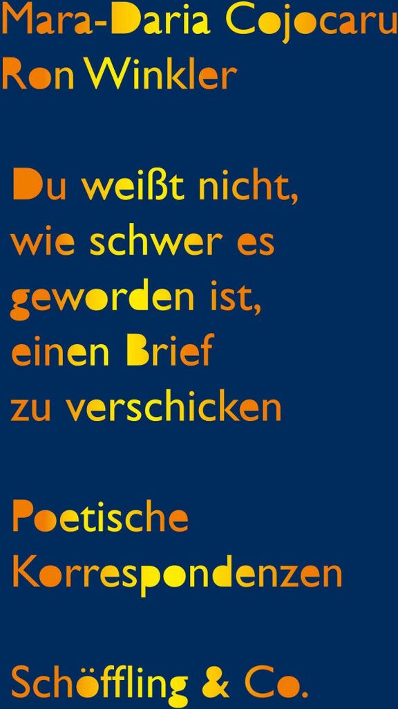 Du weißt nicht, wie schwer es geworden ist, einen Brief zu verschicken