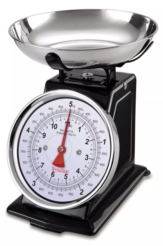 Küchenwaage Terraillon Retro Deco Schwarz 5 kg 1 L Produktbild 