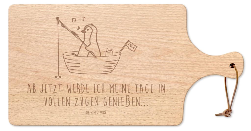 Mr. & Mrs. Panda schneidunterlage Pinguin Angelboot - Transparent - Geschenk, Genießen, Optimistisch, holzschneidebrett, Schneidebrett, Boot, Ange...
