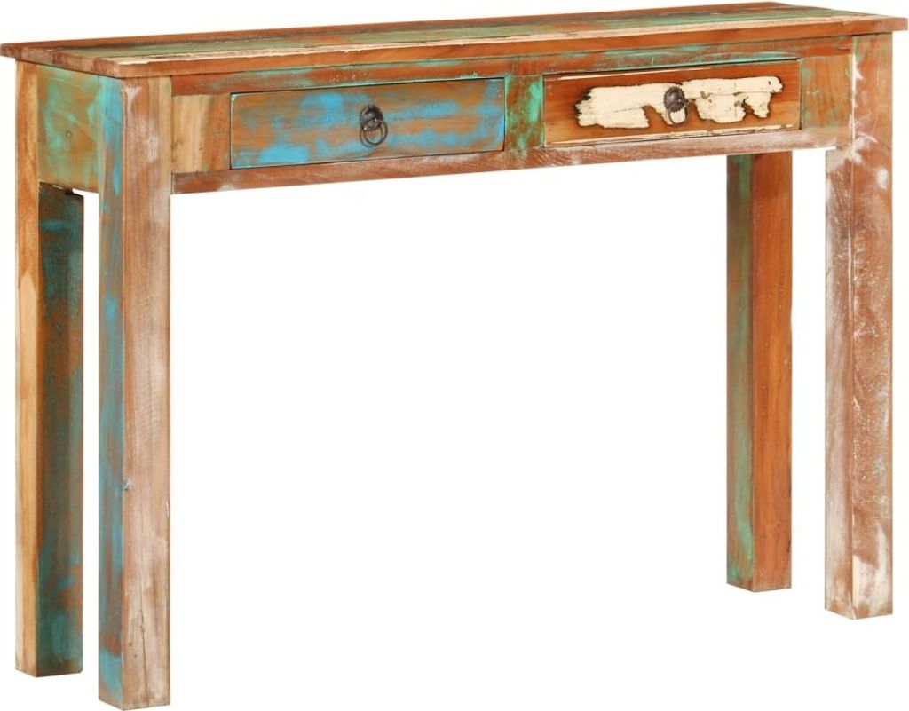 "Januar-Aktionen" Konsolentisch 110x30x75 cm Altholz Massiv - Beistelltische CC1436