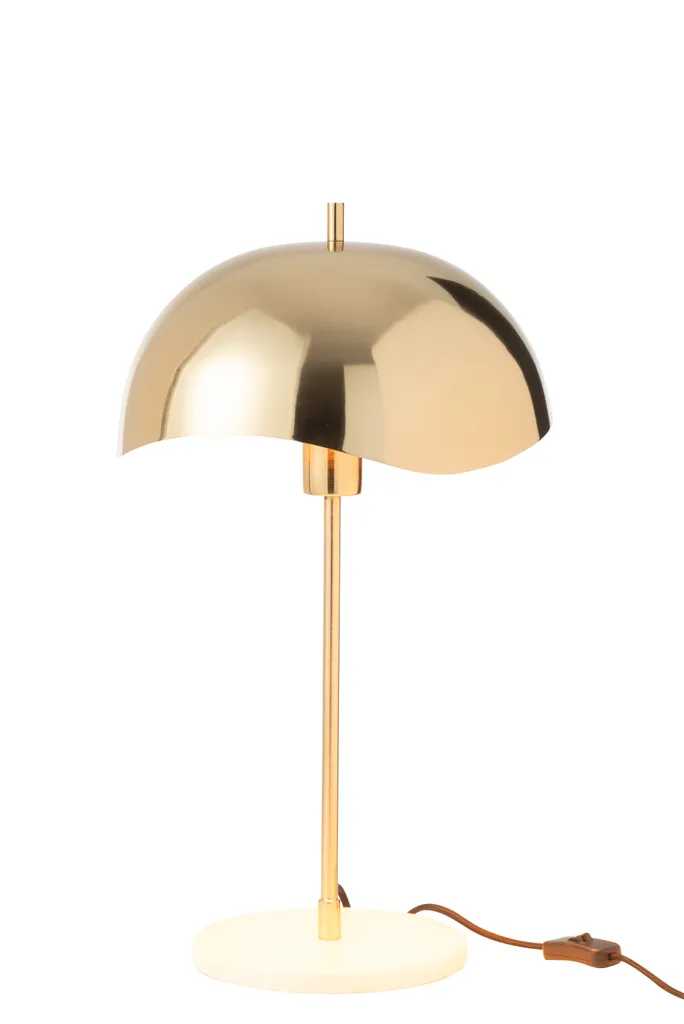 Lampe de Table Design Dorée et Marbre J-Line pour Salon et Chambre Chic