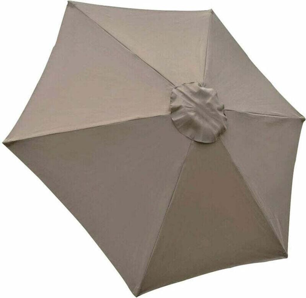 Ersatzbezug für Sonnenschirm, 6 Streben, 2 m, wasserdicht, UV-beständig, Ersatzstoff, Khaki