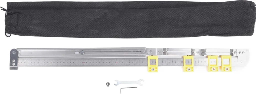 Guide de mesure extensible 2 en 1 avec connecteur intégré pour bois