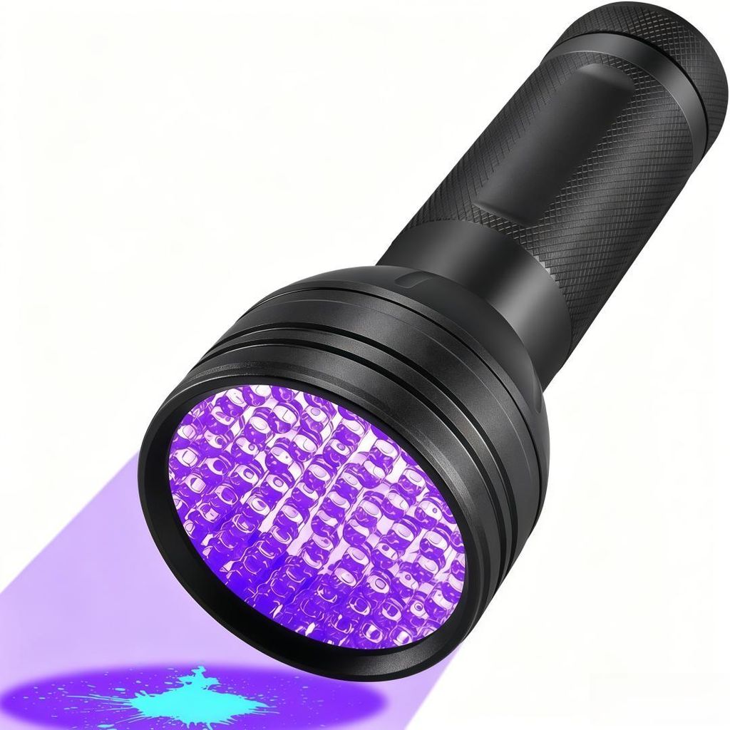 UV-Taschenlampe, 51x LED 395nm, wasserdicht, Schwarzlicht, Produktbild 