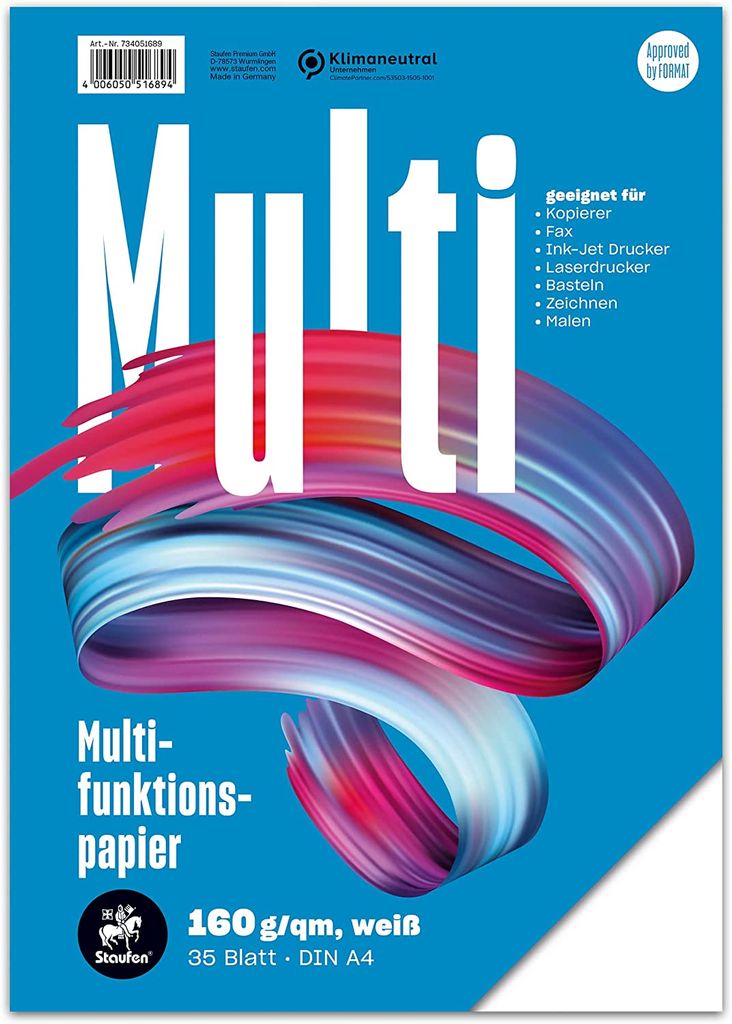 Style Multifunktionspapier A4 35 Blatt 160g/qm weiß Produktbild 