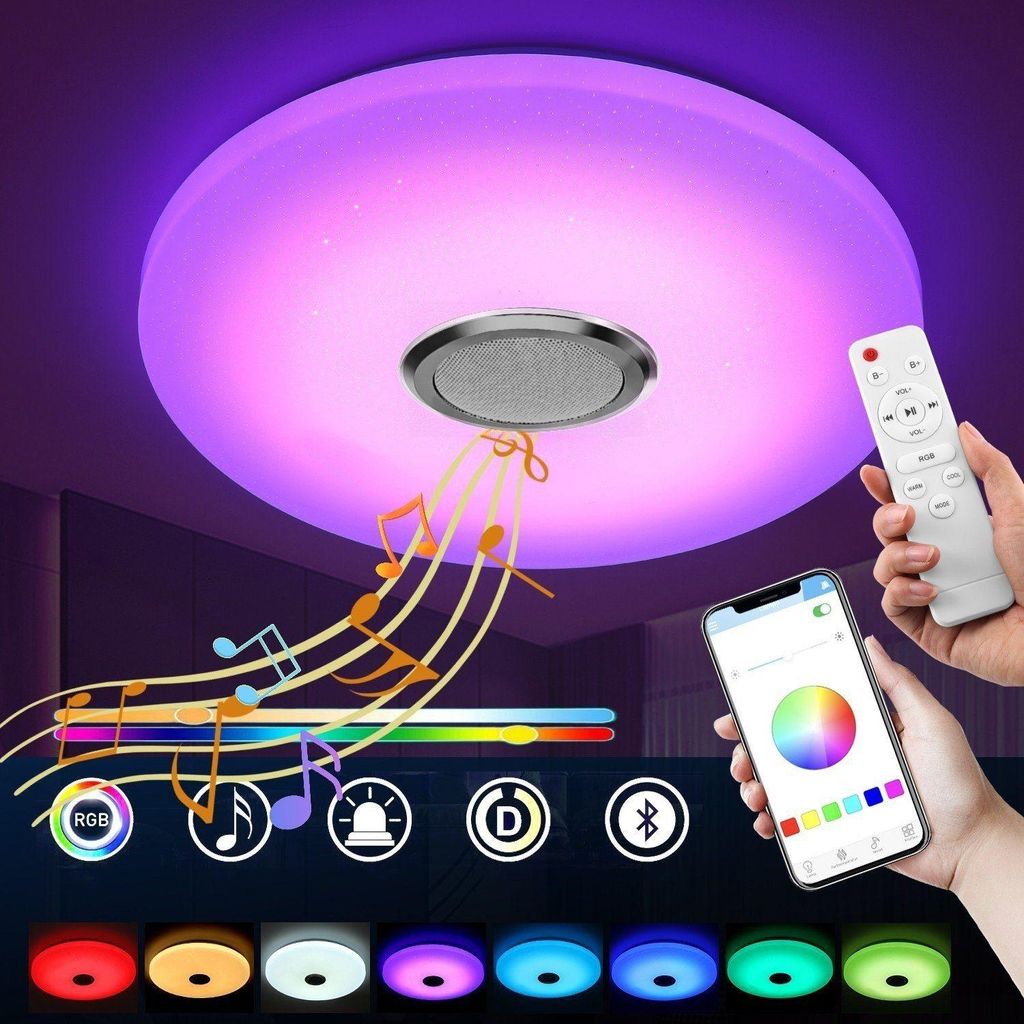 Deckenleuchte 60W LED Deckenlampe Bluetooth Lautsprecher, Produktbild 