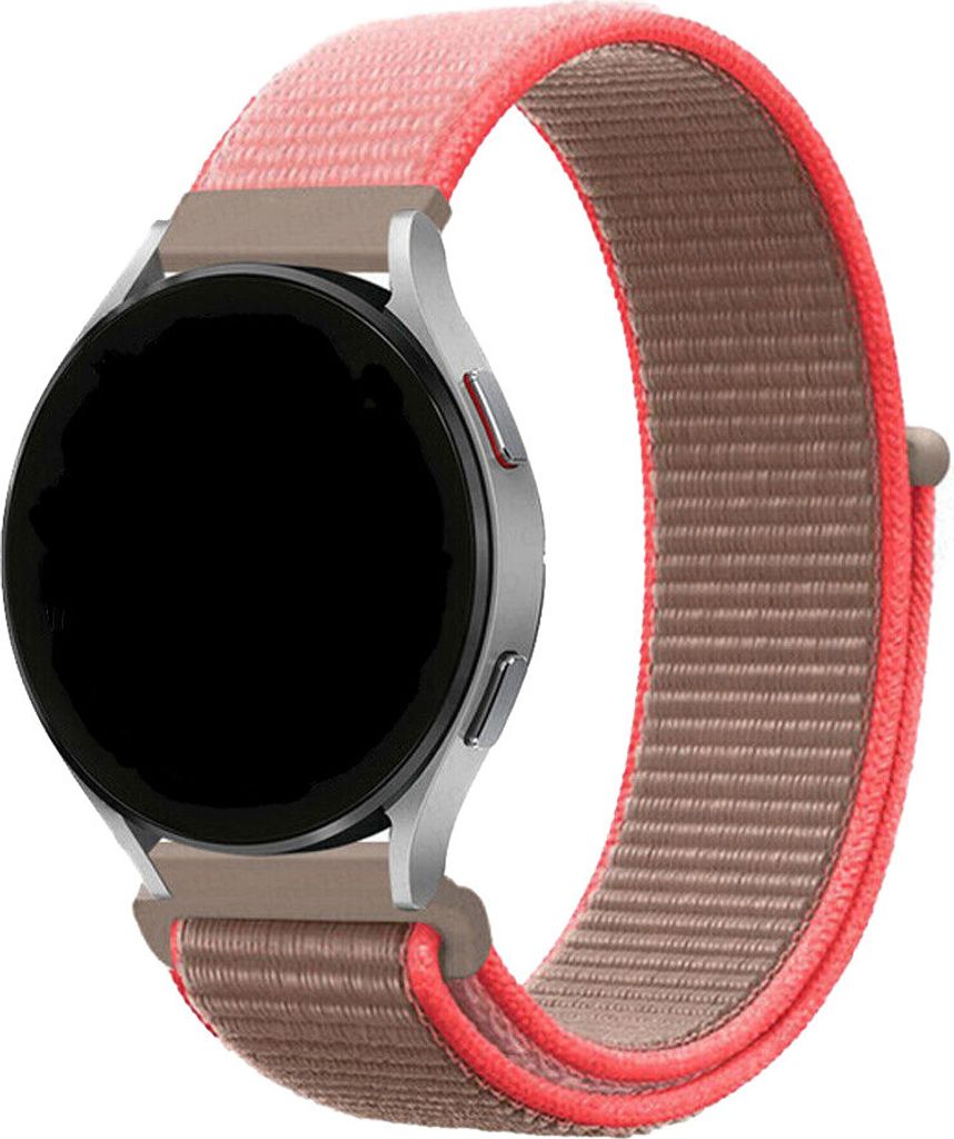 Strap-it Samsung Galaxy Watch 6 Classic 47mm nylon band (neon pink)