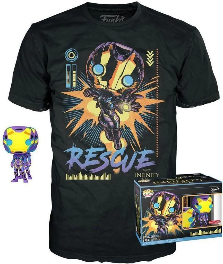 Pack Collector Funko POP Marvel Rescue et T-Shirt Fluorescent S