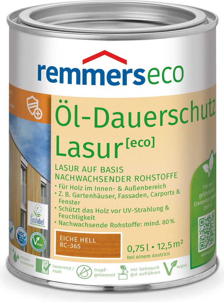 Remmers Öl-Dauerschutz-Lasur [eco] eiche hell (RC-365) 0,75 Produktbild 