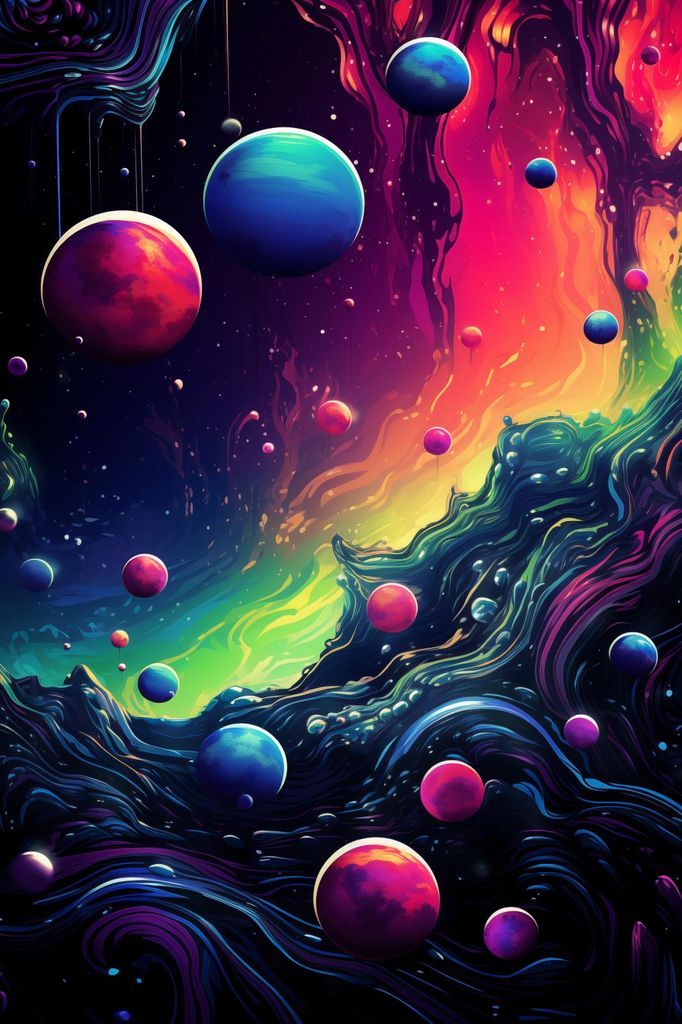 Plakat 20x30cm Kaleidoskop der Galaxien