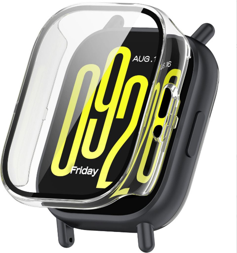 INF Redmi Watch 5 Active Case mit Displayschutz aus gehärtetem Glas Transparent